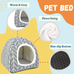 Tierecare chinchilla hideout bed features a removable pee pad for easy cleaning.