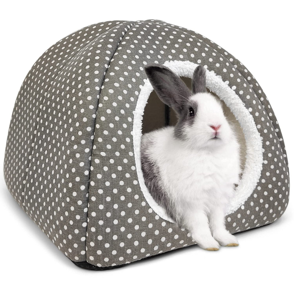 TiereCare Rabbit Hideout large bed front view showing cozy private den for indoor pets.