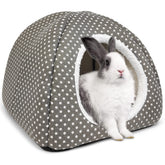 TiereCare Rabbit Hideout large bed front view showing cozy private den for indoor pets.