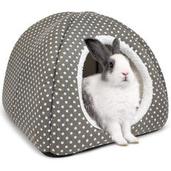 TiereCare Rabbit Hideout large bed front view showing cozy private den for indoor pets.