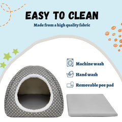 TiereCare Rabbit Hideout roof folded as sofa for versatile lounging.