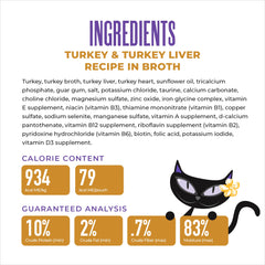 Tiki Cat After Dark Shreds Turkey Liver: organ meat adds flavor and nutrients.