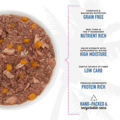 High moisture wet food from Tiki Cat Aloha Friends in a can