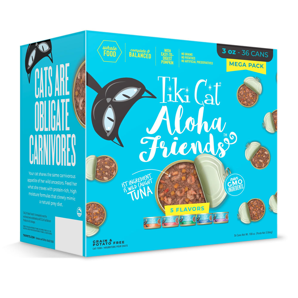 Tiki Cat Aloha Friends mega-pack tuna favorites for daily meals