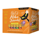 Tiki Cat Aloha Friends variety pack 12 pouches, diverse flavors for meals.
