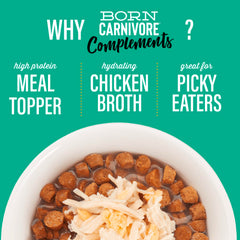 Tiki Cat Born Carnivore Complements flavorful topper with no grains for picky eaters