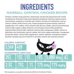 Bowl with Tiki Cat Born Carnivore kibble highlighting chicken as first ingredient