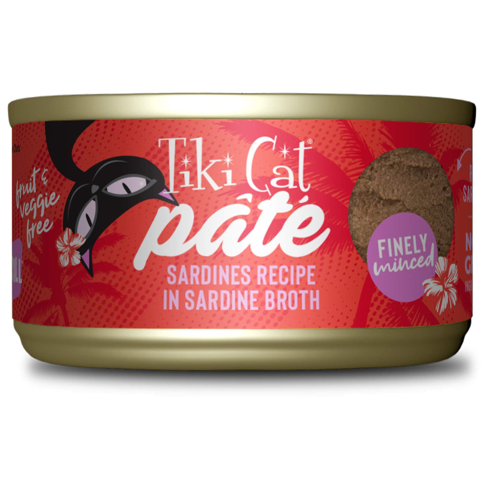 Tiki Cat Grill Pate sardines close-up highlights protein-rich texture