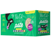 Tiki Cat Luau pâté tilapia can, protein-rich option for carnivore cats.