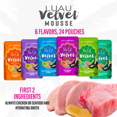 Tiki Cat Luau Velvet chicken pouch highlights high-protein meal