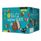 Tiki Cat Mega Pack seafood selects cans show real fish as the first ingredient.