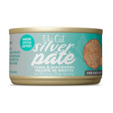 Tiki Cat Silver Tuna & Mackerel Pate in broth, easy-to-eat senior cat meal.