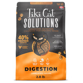 Tiki Cat Solutions Digestion dry kibble bag for healthy digestion and balanced nutrition.