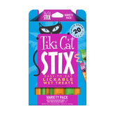 Tiki Cat Stix chicken mousse tube close-up, convenient single-serve feeding.