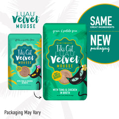 Tiki Cat Velvet Mousse silky texture close-up appealing to picky cats.