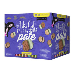 Tiki Cat Mega Pack box front with fish pâté meals for cats.