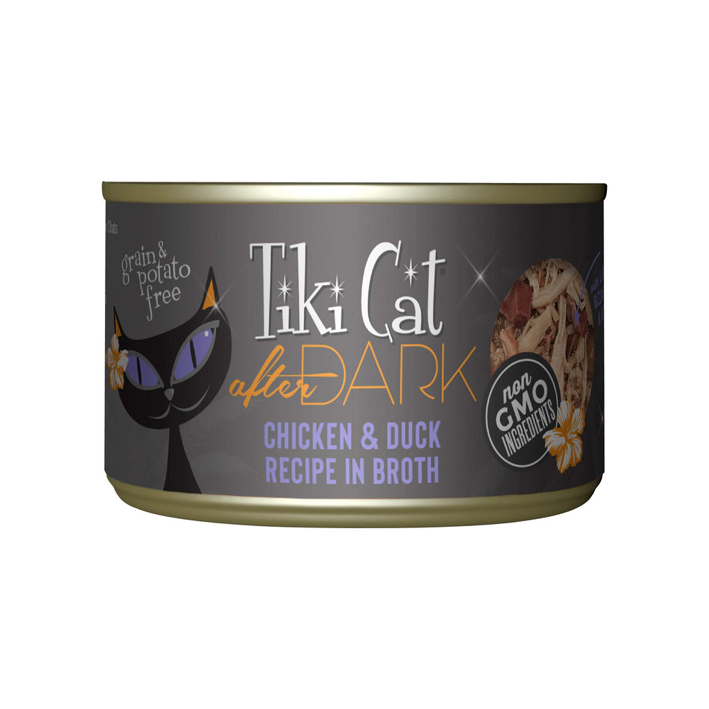 Tiki Cat After Dark can with chicken and duck for adult cats