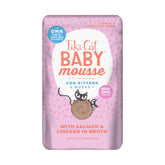 TIKI PETS Baby Mousse with salmon broth supports gentle kitten nourishment.