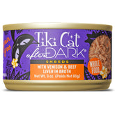 Tiki Cat After Dark venison shreds in a can, high moisture for hydration.