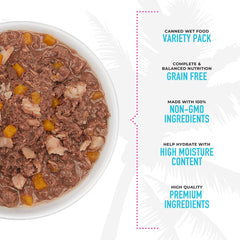 High moisture wet food in bowl with TIKI PETS Aloha Friends