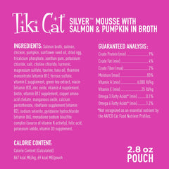 Tiki Cat Silver Mousse senior pumpkin fiber image supports gentle digestion