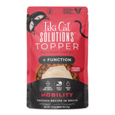 Tiki Cat Solutions Mobility chicken broth pouch label with real chicken for joint support