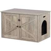 Timberer cat litter enclosure closed view shows discreet design for living spaces