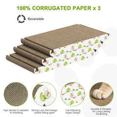 TIMHAKA triangle cat scratcher with reversible double-sided surface for longevity.