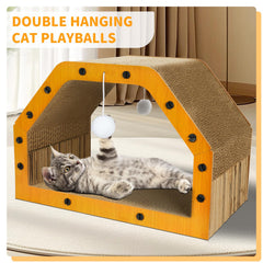 TIMIEEYA cardboard cat house tool-free assembly for quick setup.