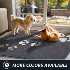 Timo dog door mat low-profile 0.4 inch design stays under doors.