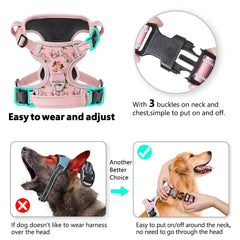 Timos dog harness two leash clips offer versatile control options.