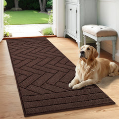 Tindbea dog mat entryway coffee color traps dirt and moisture