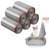 Tinlade drawstring litter liner with easy tie handles for mess-free disposal