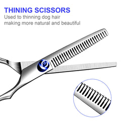 TINMARDA thinning scissors 6.5 inch blends wiry coats for a natural look