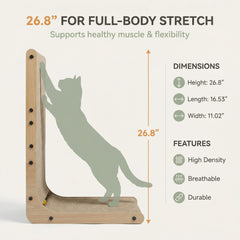 Tiny Pets durable corrugated-paper scratcher highlights rugged construction for long-lasting play.
