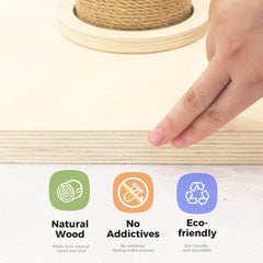 TinyBeast 35-inch tower offers tall scratching area for full body extension.