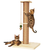 TinyBeast wooden post base shows a stable foundation for large, energetic cats.