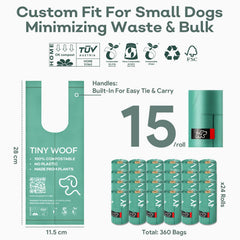 Tiny Woof Mini Bags leak-proof design keeps hands clean on walks.