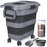 TIOVERY dog food storage container top view highlighting large capacity for dry foods