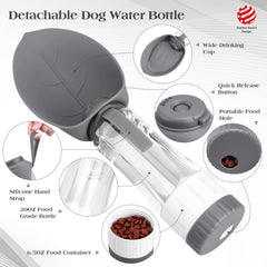 TIOVERY dual-chamber bottle keeps water and food ready for outings.