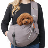 Tirige pet sling carrier front pockets for quick access during walks