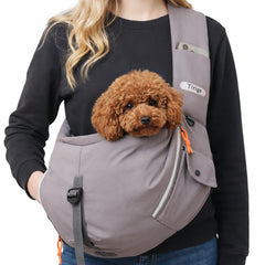 Tirige pet sling carrier front pockets for quick access during walks