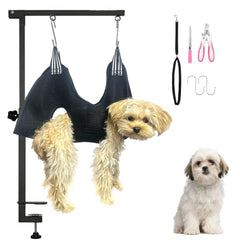 tiuire dog grooming arm with hammock and loop offers secure restraint for small dogs