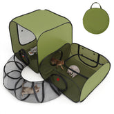 Tivray cat playpen in use showing 3-in-1 enclosure for spacious play