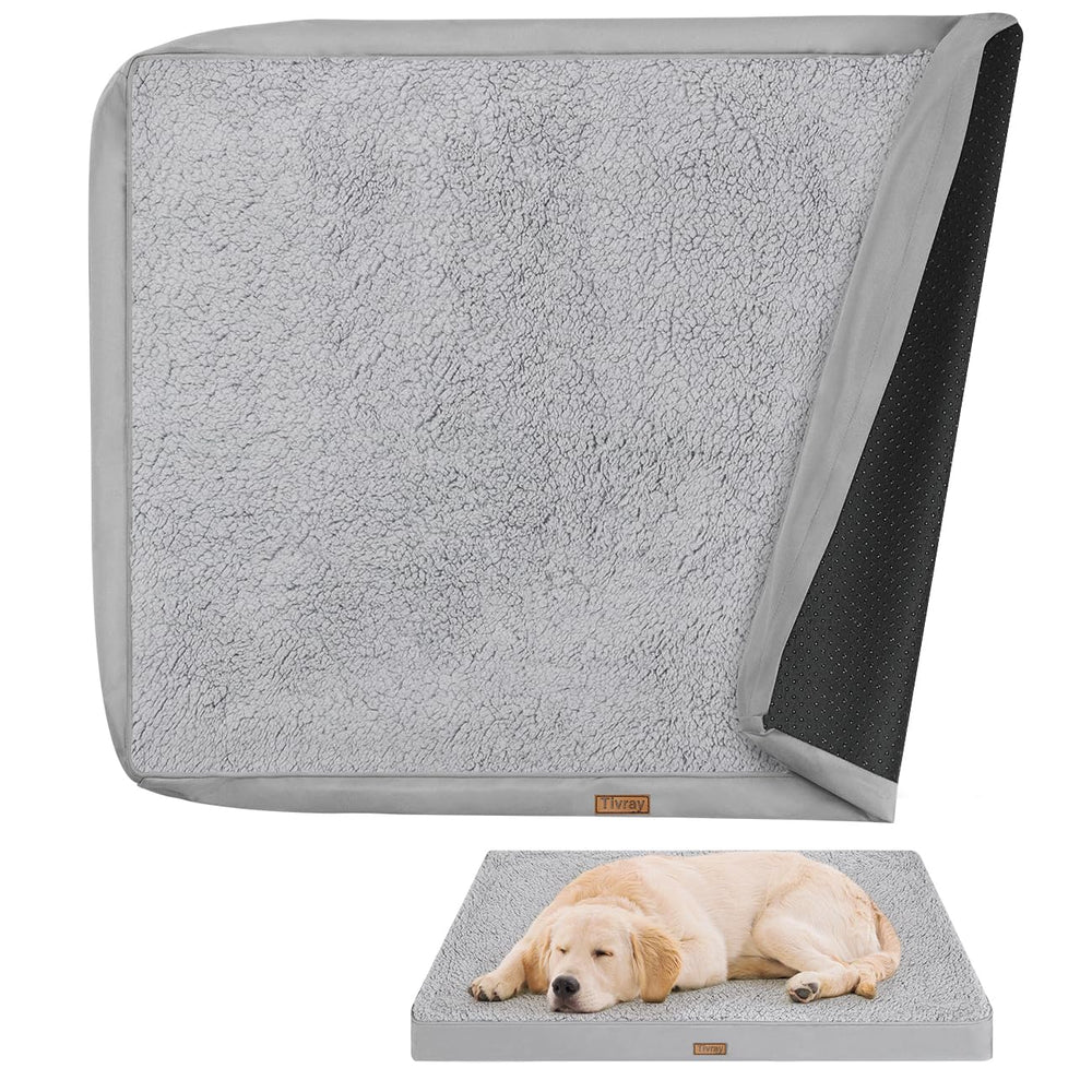 Tivray dog bed cover with three-sided zipper for easy replacement