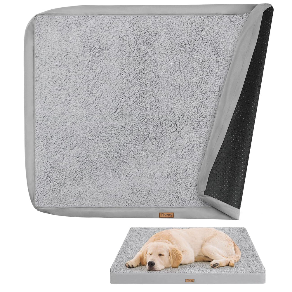 Tivray dog bed cover with waterproof liner protecting the mattress from spills