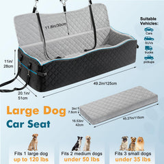 Tivray dog car seat cushion close-up highlights 3-inch foam for comfort.