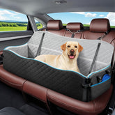 Tivray large dog car seat back-seat setup shows spacious interior for big breeds.