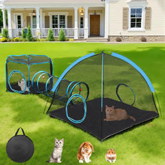 Tivray Outdoor Cat Enclosure 60-inch Cat Tent offers safe outdoor exploration for your cat