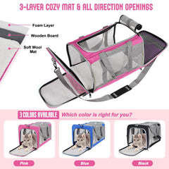 TIYOLAT pet carrier dual entrances for easy loading
